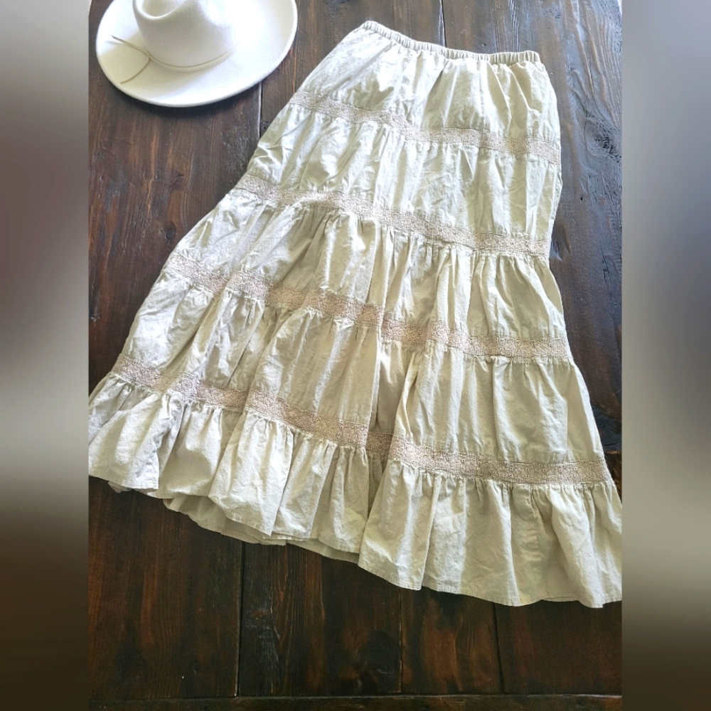 Maurices Cream Maxi Skirt